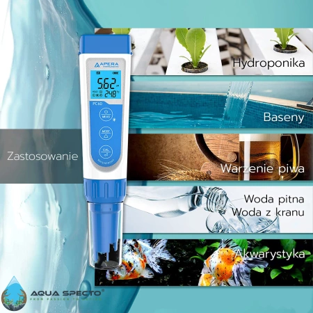  APERA INSTRUMENTS PC60 MIERNIK pH, PRZEWODNOŚCI/EC, TDS, ZASOLENIA I TEMPERATURY