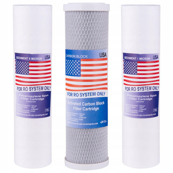 Zestaw Filtrów Wody Osmoza RO komplet 3 wkładów