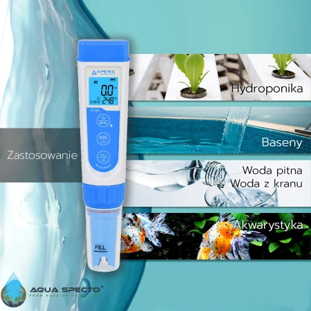 APERA INSTRUMENTS EC60 MIERNIK PRZEWODNOŚCI, TDS, ZASOLENIA I TEMPERATURY