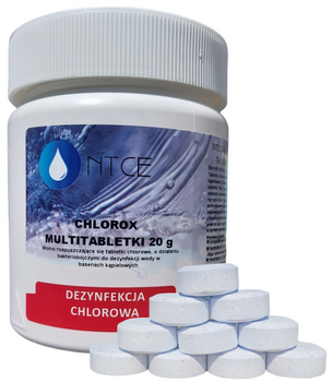 Chlorox Multitabletki chlorowe 20 g o działaniu bakteriobójczym do dezynfekcji wody NTCE  Opakowanie: 5 kg