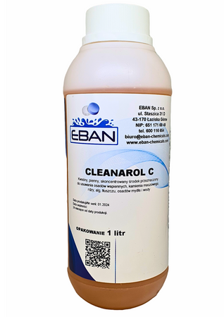 Cleanarol C kwaśny środek do usuwania osadów wapiennych z basenów (opakowanie 1 litr)