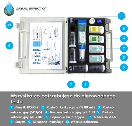  APERA INSTRUMENTS PC60-Z MIERNIK 7 w 1 pH, PRZEWODNOŚĆ/EC, TDS, ZASOLENIE, REZYSTYWNOŚĆ I TEMPERATURA