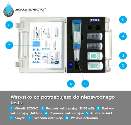  APERA INSTRUMENTS EC60-Z MIERNIK PRZEWODNOŚCI, TDS, ZASOLENIA, REZYSTYWNOŚCI I TEMPERATURY