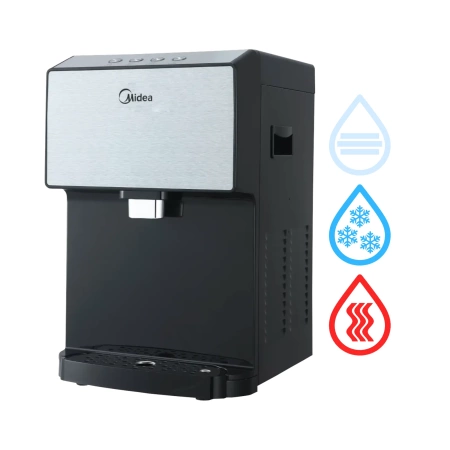 ZESTAW Midea JS1844T SILVER Nablatowy dystrybutor wody z filtrem AQS Watersafe 2.5