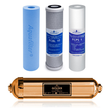 Komplet wkładów wodaRO na serwis po 18 miesiącach RO10 GOLD