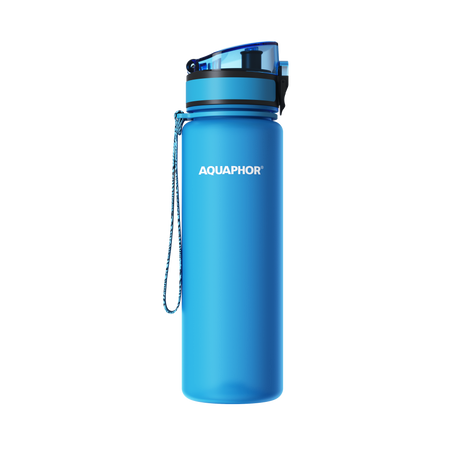 Butelka filtrująca City 0,5 litra + 6 wkładów (różne kolory - niebieski)