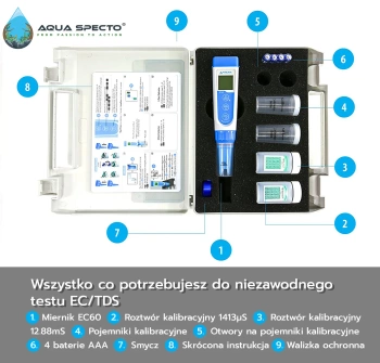 APERA INSTRUMENTS EC60 MIERNIK PRZEWODNOŚCI, TDS, ZASOLENIA I TEMPERATURY