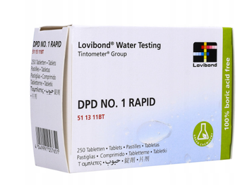 DPD1 Rapid tabletki do ręcznego pomiaru chloru wolnego