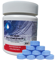 Chlorox Multitabletki 20g BLUE wolno rozpuszczające się do dezynfekcji wody NTCE Opakowanie: 5 kg