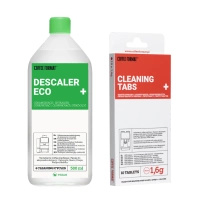 ZESTAW Coffee Format Tabletki czyszczące i odkamieniacz do ekspresów DeLonghi, Saeco, Philips