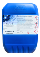 Chlorox S 25 kg stabilizowany roztwór podchlorynu sodu NTCE Opakowanie: 25 kg x 11