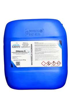 Chlorox S 35 kg stabilizowany roztwór podchlorynu sodu EBAN Opakowanie: 35 kg x 16