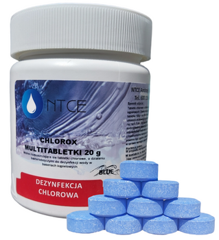 Chlorox Multitabletki 20g BLUE wolno rozpuszczające się do dezynfekcji wody NTCE Opakowanie: 5 kg