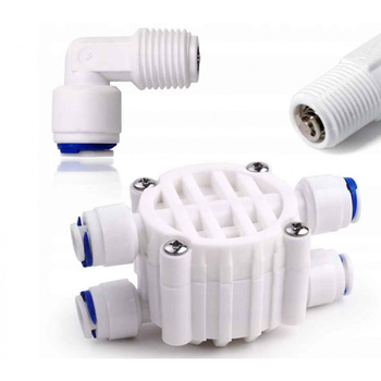 Zawór odcinający czterodrożny zwrotny do filtra RO